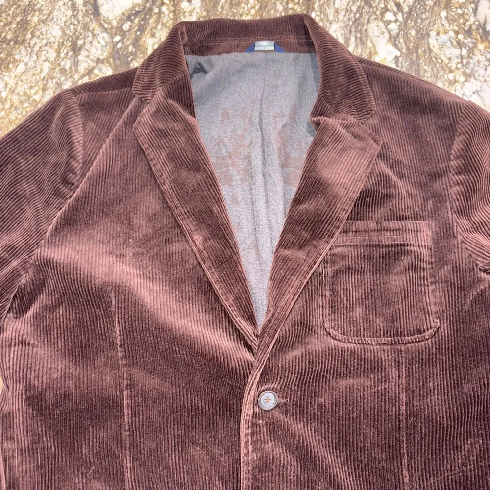 Vintage Gap Corduroy Blazer Mens Medium Brown 2 Button Sport Coat Jacket